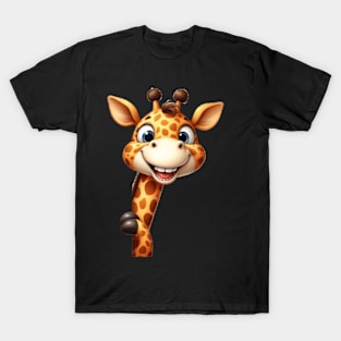 Cute Giraffe Playing Peek a Boo T-Shirt
